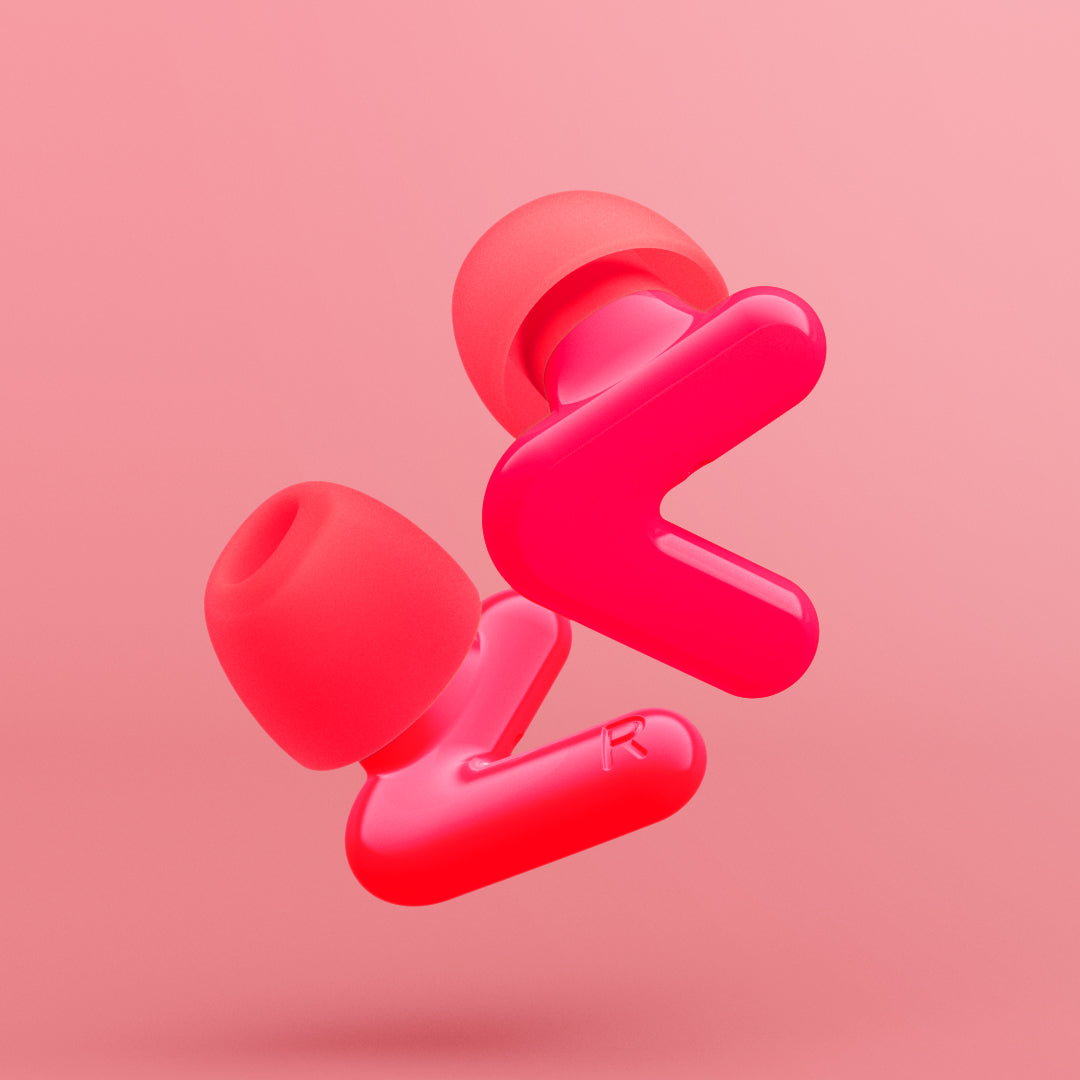 rendering alpine tune earplugs in neon-pink