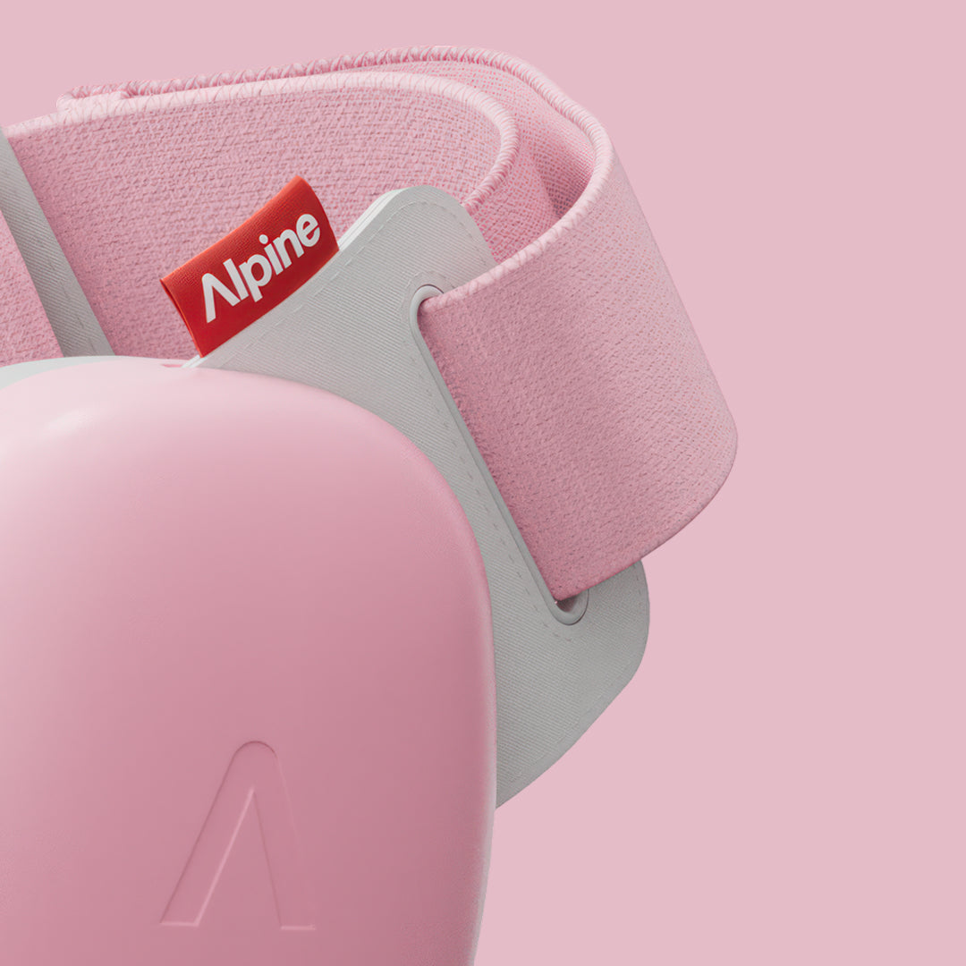 Close-up muffy baby in rose-pink