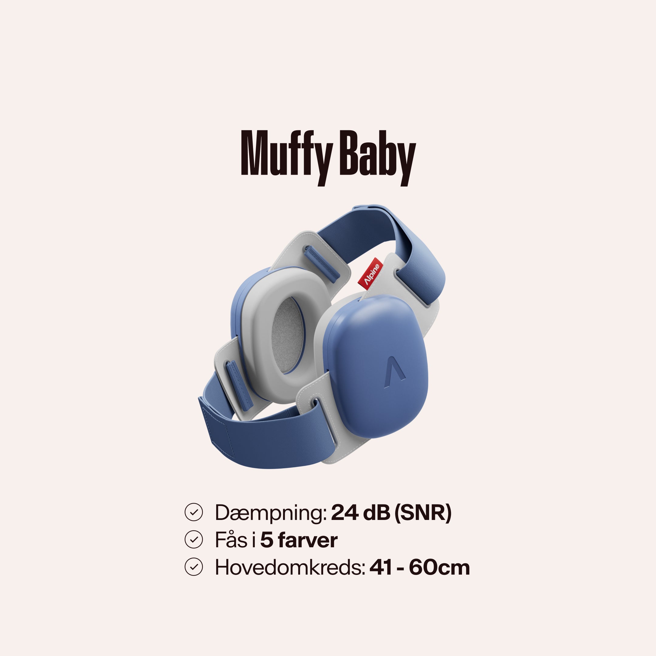 Alpine Muffy Baby høreværn med teksten &