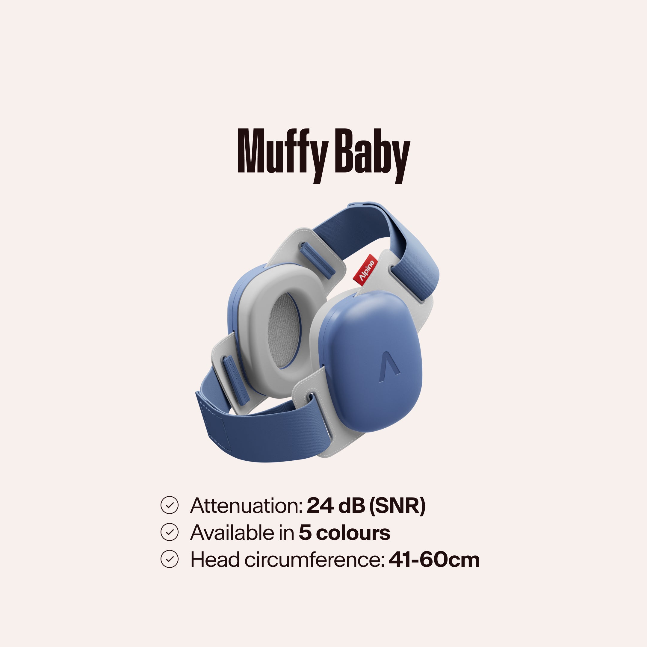 Alpine Muffy Baby earmuffs with the text &