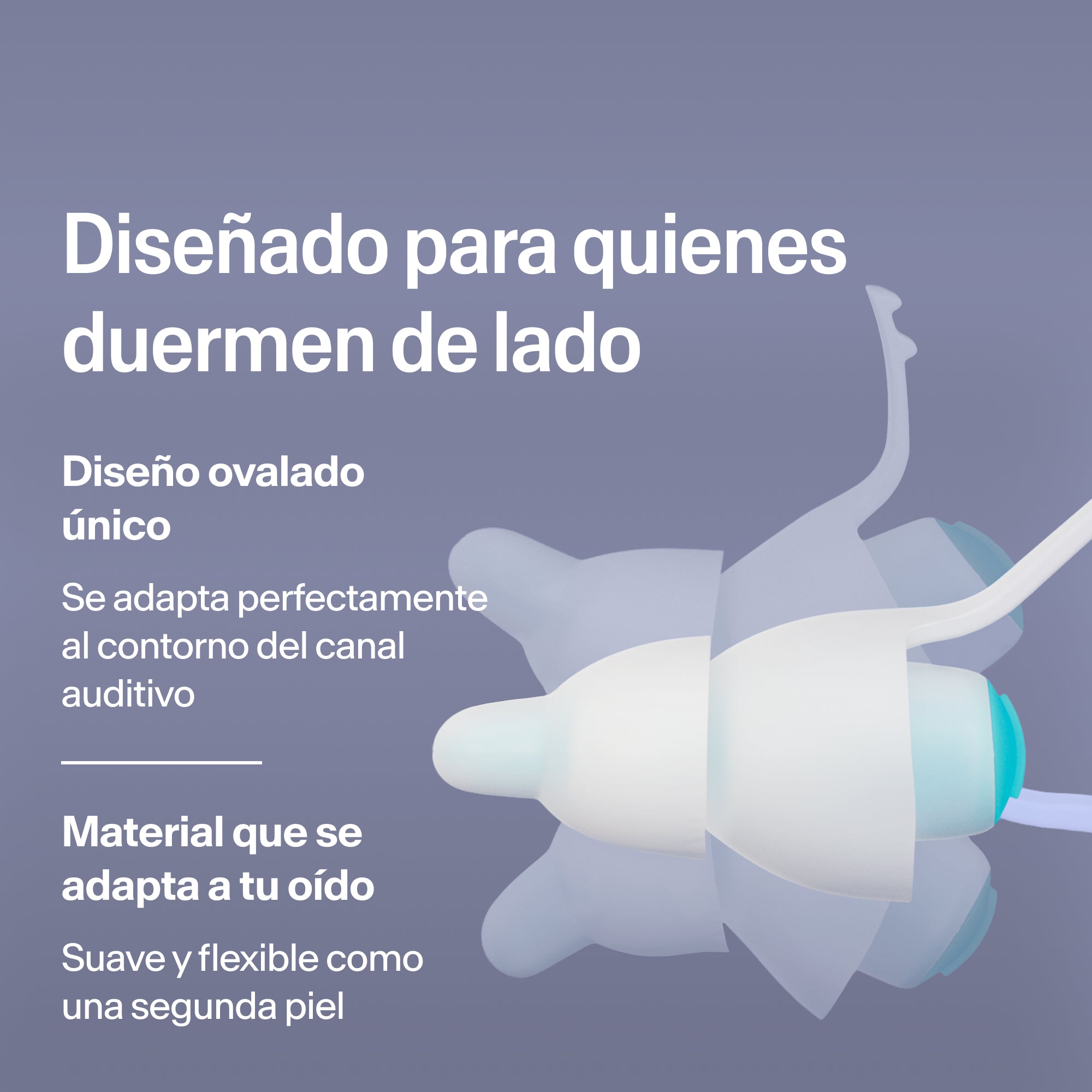 Tapones ovalados Alpine SleepDeep talla S para dormir de lado, de material suave y flexible que se adapta al oído