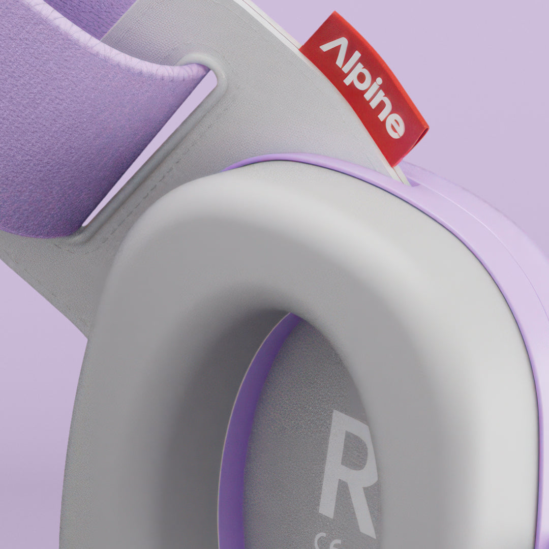 Close-up muffy baby earmuffs with focus on CE certification 