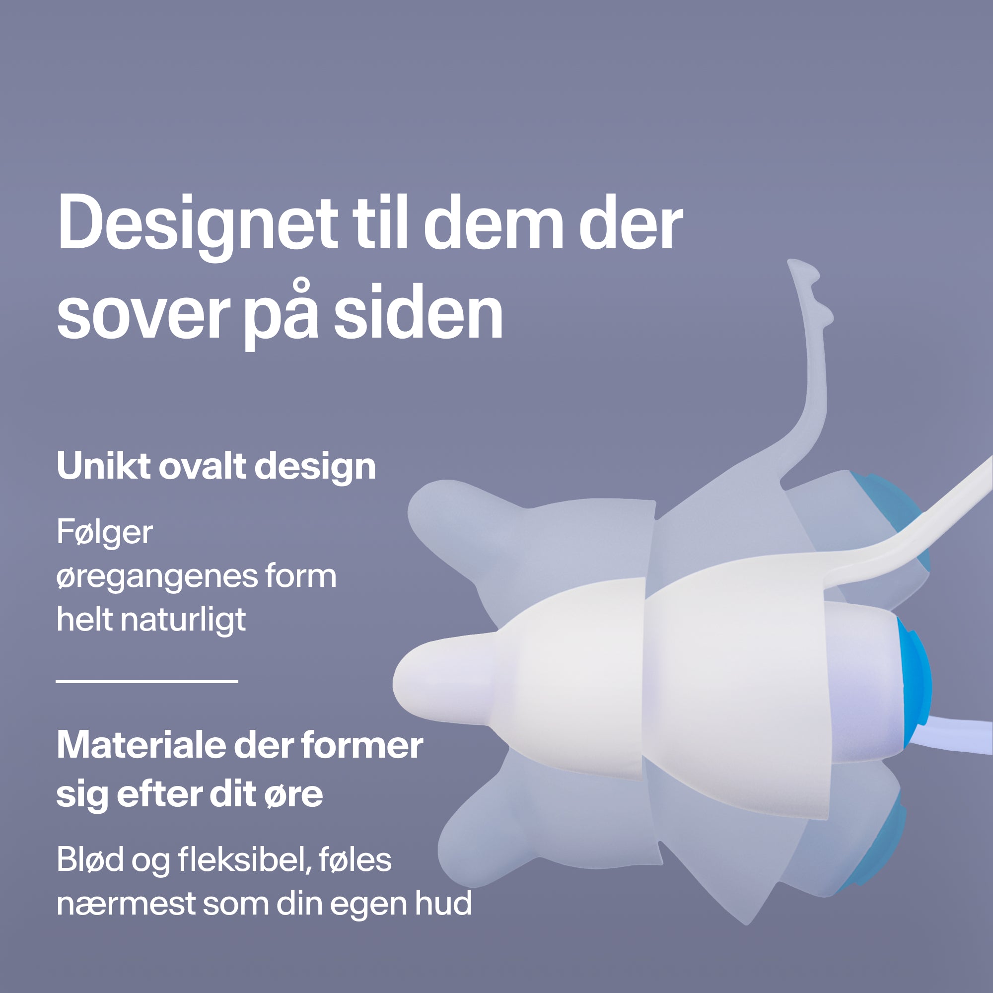 Sovende par med Alpine SleepDeep ørepropper i størrelse S, betroet af millioner, B Corp-certificeret, beskytter ører siden 1994 
