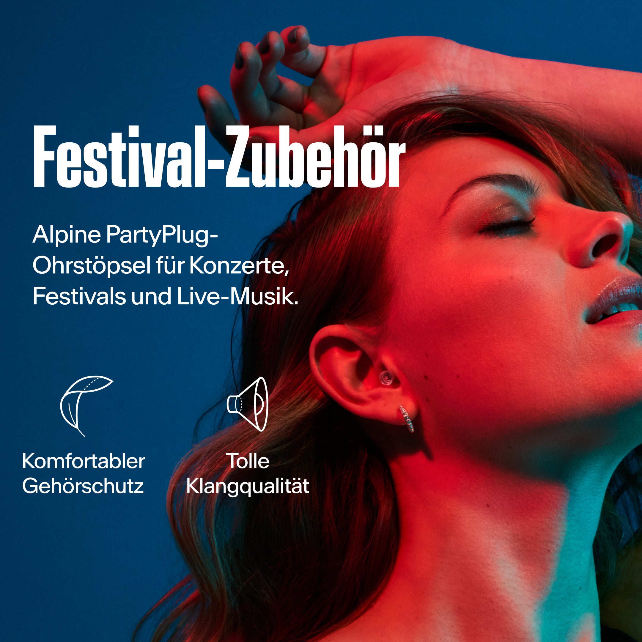 Alpine PartyPlug transparent: Festival-Must-have-Ohrstöpsel für Konzerte, bequem mit perfekter Klangqualität 