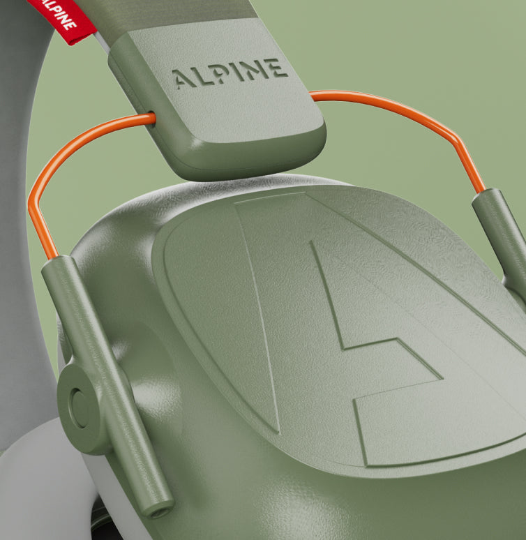 détail de l’atténuation des casques antibruit Alpine Muffy pour enfants