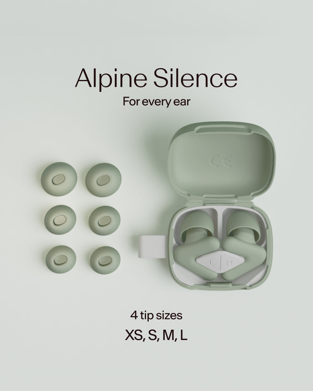 #color_green alpine silence earplugs accesories overview green