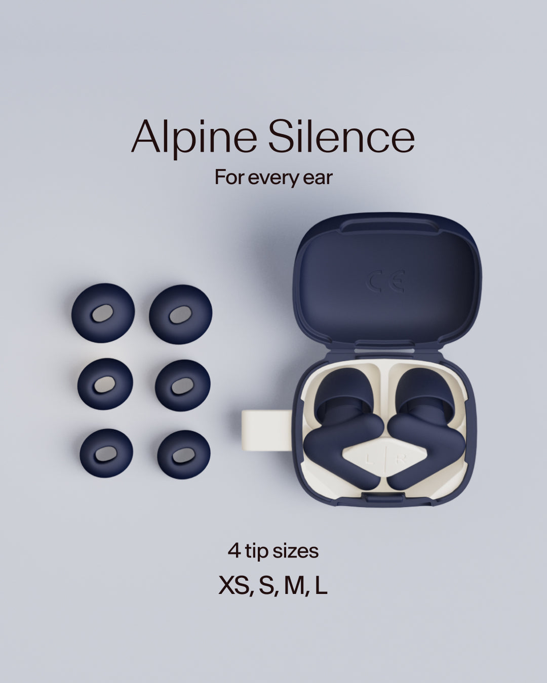 #color_midnight-blue alpine silence earplugs accesories overview midnight blue