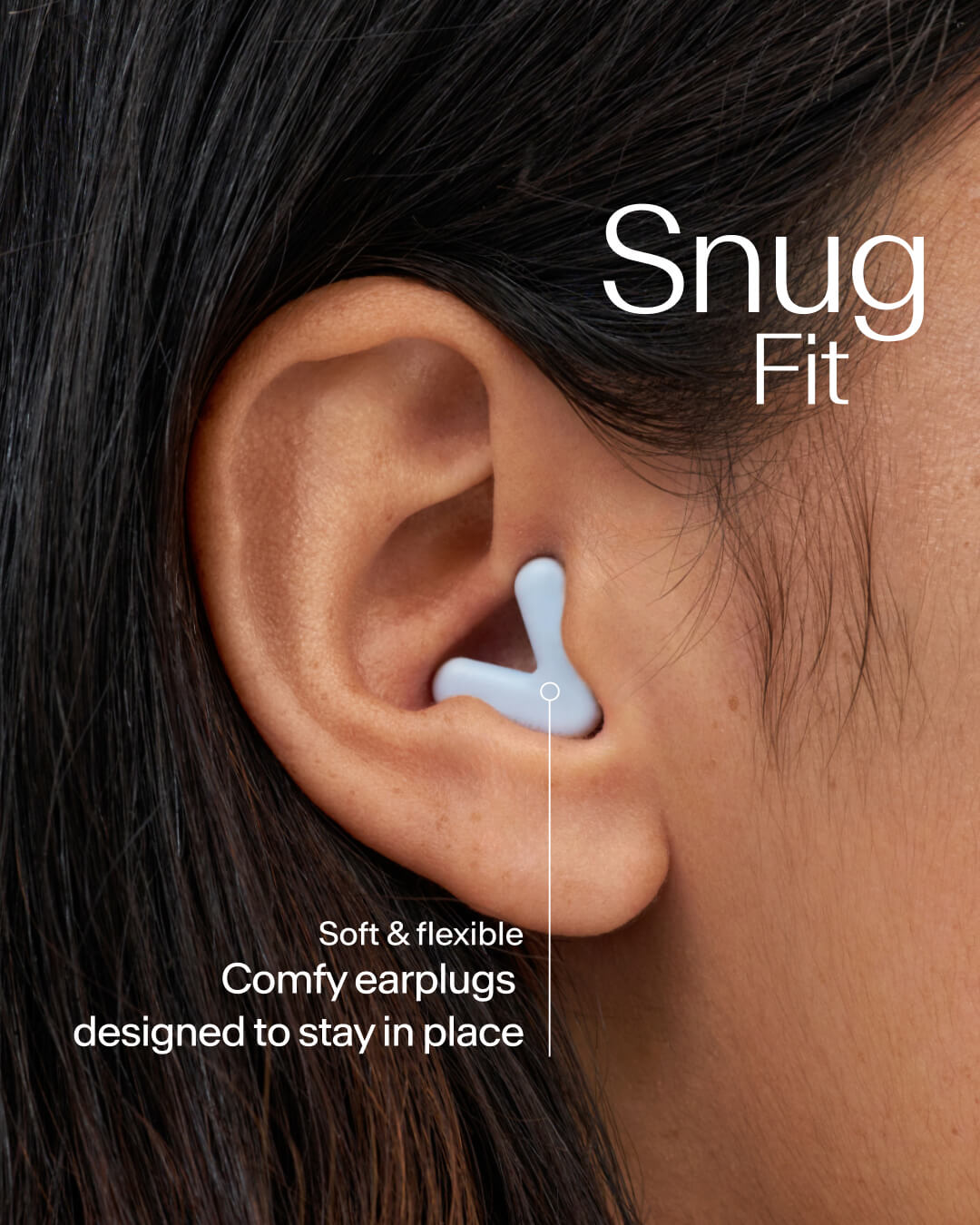 #color_blue alpine silence earplugs fit detail blue