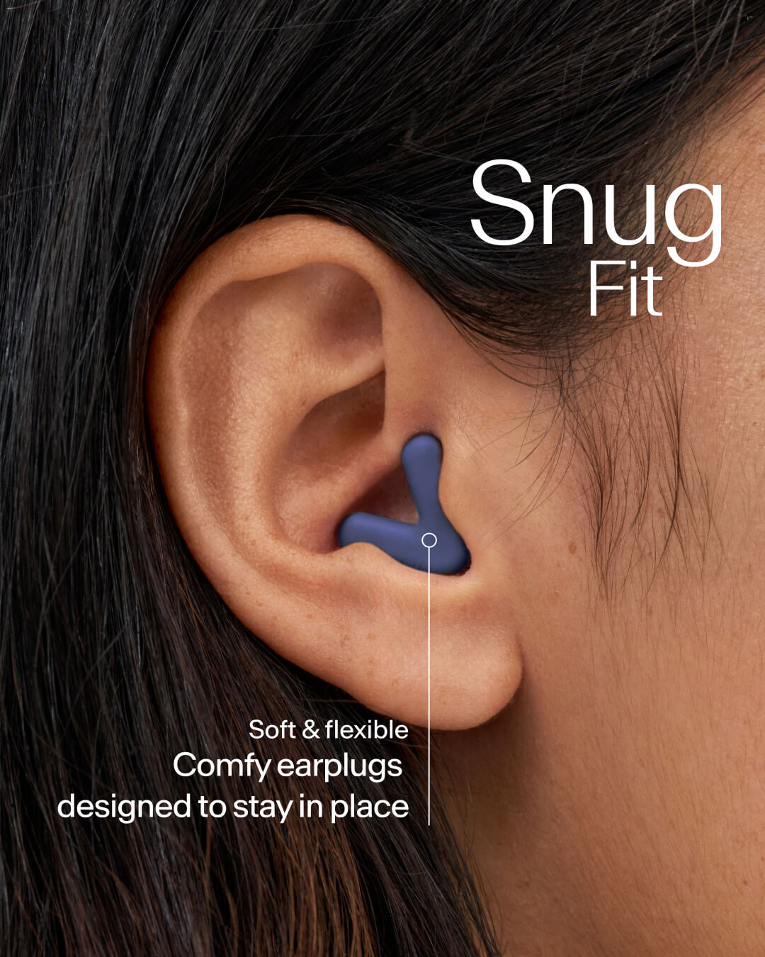 #color_midnight-blue alpine silence earplugs fit detail midnight blue